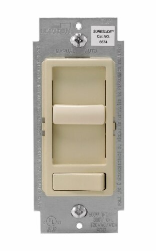 Leviton SureSlide Ivory Preset Slide Dimmer Switch Perspective: front