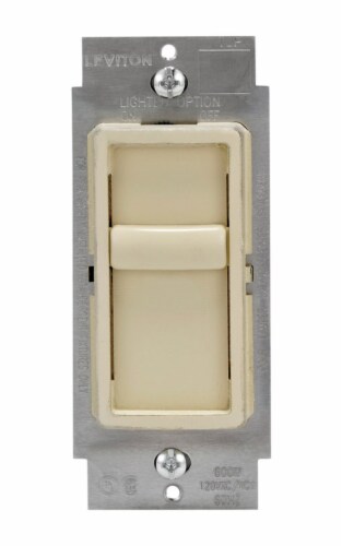 Leviton Decora SureSlide Ivory Slide Dimmer Switch Perspective: front