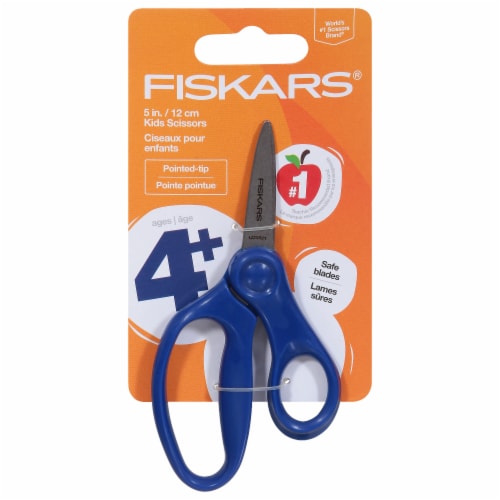 Fiskars 5 Inches Kids Scissors Pointed Tip, Blue