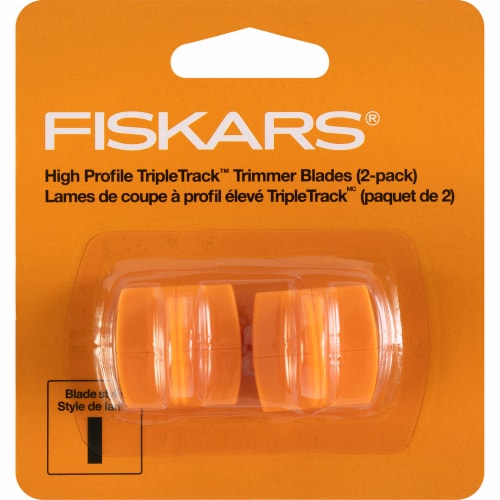 Fiskars® High Profile TripleTrack™ Trimmer Blades - Orange Perspective: front