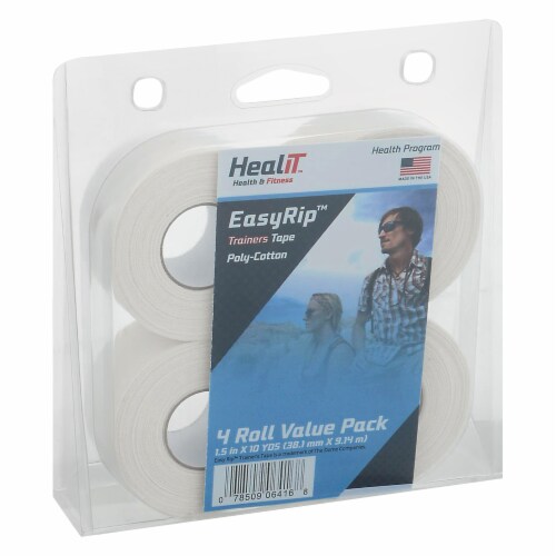 HealIt™ EasyRip™ Poly Cotton Trainers Tape - White Perspective: front
