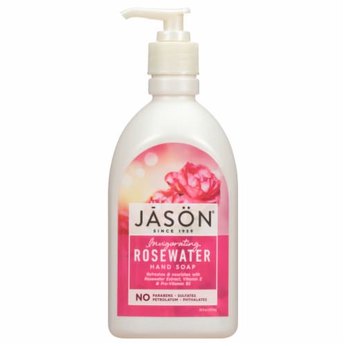 Jason Invigorating Rosewater Liquid Hand Soap Perspective: front