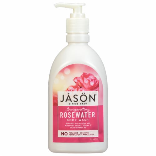 Jason Invigorating Rosewater Body Wash Perspective: front