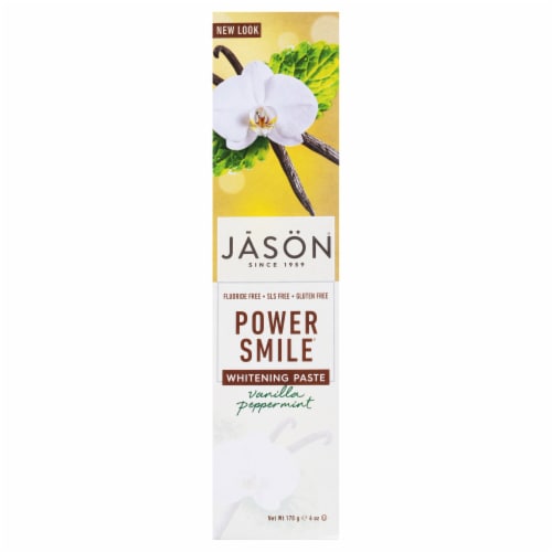 Jason® Power Smile Vanilla Peppermint Whitening Toothpaste Perspective: front