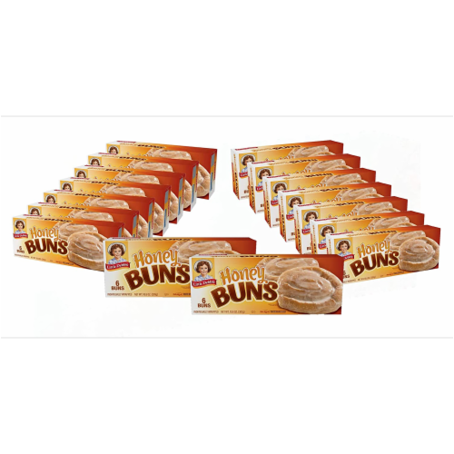 Little Debbie Honey Buns, 16 Boxes, 96 Individually Wrapped Breakfast Pastries Perspective: front