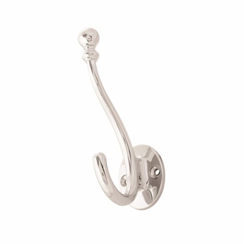 Hickory Hardware S077194-CH 5.25 in. Long Cottage Collection Coat & Hat Hook, Chrome Finish Perspective: front