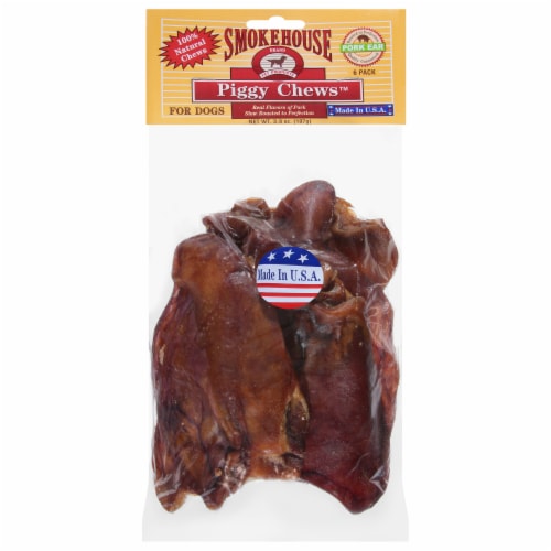 Smokehouse Piggy Chews™ Pig Ears for Dogs Perspective: front