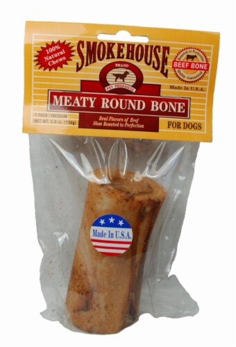 Smokehouse Meaty Round Medium Bone for Dogs Perspective: front