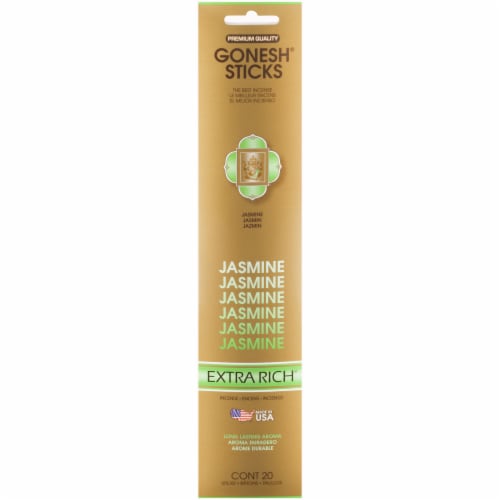Gonesh® Extra Rich Collection Jasmine Incense Sticks Perspective: front