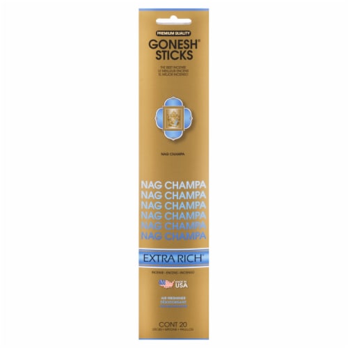 Gonesh® Extra Rich Collection Nag Champa Incense Sticks Perspective: front