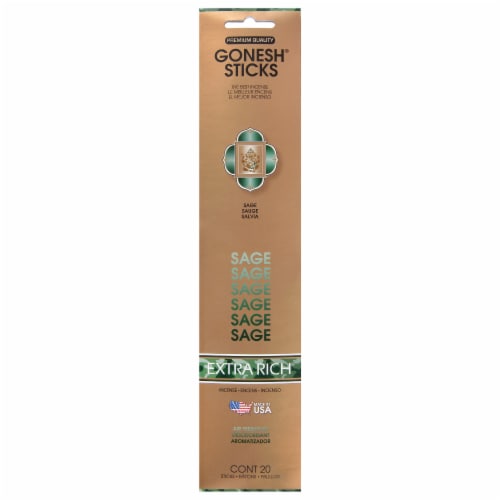 Gonesh® Extra Rich Collection Sage Incense Sticks Perspective: front