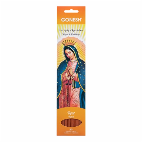 Gonesh® Patron Saint Our Lady of Guadalupe Rose Incense Sticks Perspective: front