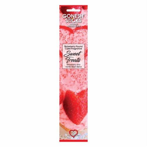 Gonesh® Sweet Treats Strawberry Pound Cake Fragrance Incense Sticks Perspective: front