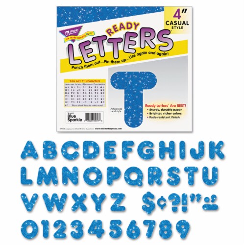 Ready Letters Sparkles Letter Set, Blue Sparkle, 4 Ready Letters Sparkles Letter Set, Blue Sparkle, 4