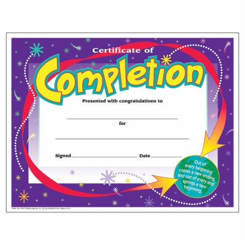 Trend Enterprises Trend Certificate of Completion Colorful Classics Cert's. 30 CT (T-2963) Perspective: front