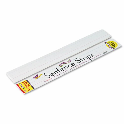 Wipe-Off Sentence Strips, 24 x 3, White, 30/Pack Wipe-Off Sentence Strips, 24 x 3, White, 30/Pack