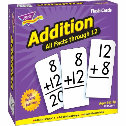 Trend Addition all facts through 12 Flash Cards - Theme/Subject: Learning - Skill Learning: Addition - 169 Pieces - 6+ - 169 / Box Trend Addition all facts through 12 Flash Cards - Theme/Subject: Learning - Skill Learning: Addition - 169 Pieces - 6+ - 169 / Box