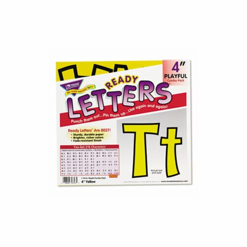 Ready Letters Playful Combo Set, Yellow, 4 Ready Letters Playful Combo Set, Yellow, 4