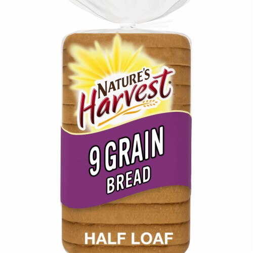 Nature's Harvest 9 Grain Bread, Half Loaf Perspective: front