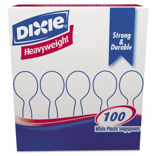 Dixie SH207 Plastic Cutlery Heavyweight Soup Spoons White 100/box for sale online 