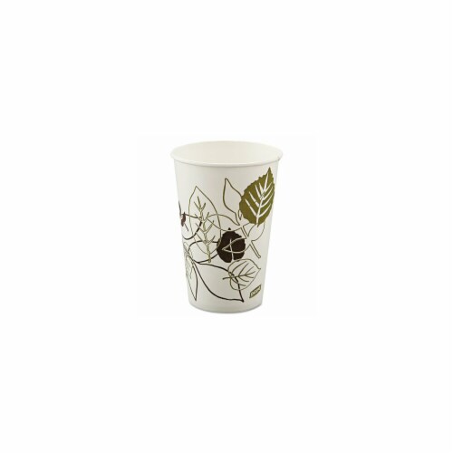 Dixie 16PPATHPK Pathways Polycoated Paper Cold Cups, 16 oz, 50 per Pack Perspective: front