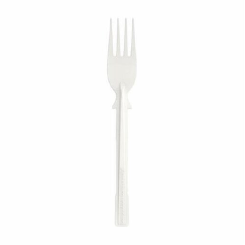Dixie Food Service DXEDUSSCF7 Dispensing System Utensil Cutlery Fork, Natural Perspective: front