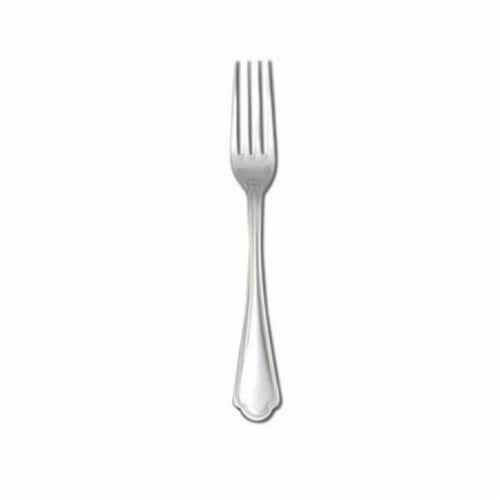 Oneida T314FDEF 7.5 in. 18 & 10 Stainless Steel Salad & Dessert Fork Perspective: front