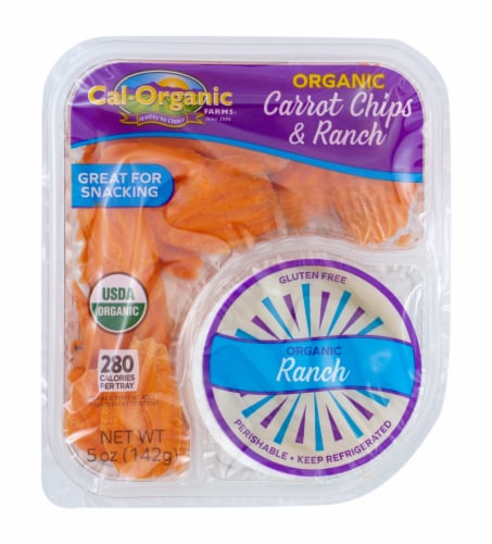 Cal-Organic Farms® Organic Carrot Chips & Ranch Perspective: front
