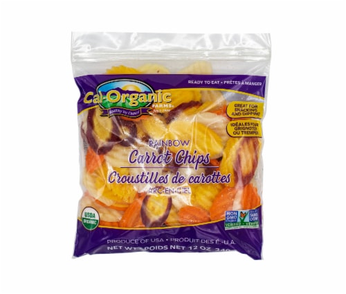 Cal-Organic Rainbow Carrot Chips Perspective: front