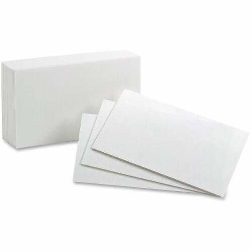 Oxford Index Cards 3 X5 100/Pkg-Blank White Perspective: front