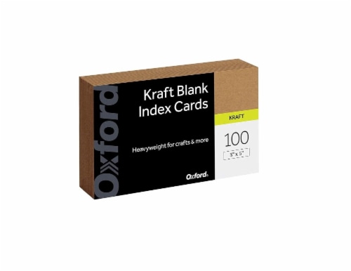 Oxford® Kraft Blank Index Cards Perspective: front