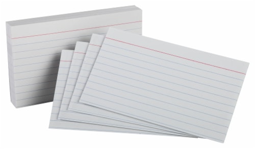 Oxford® Ruled Index Cards - White Perspective: front