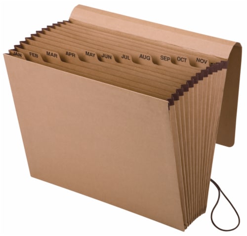 Pendaflex Essentials January-December 12-Pocket Expanding File - Brown Perspective: front