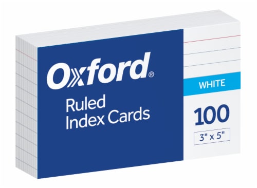 Oxford® Ruled Index Cards - White, 100 pk - Kroger