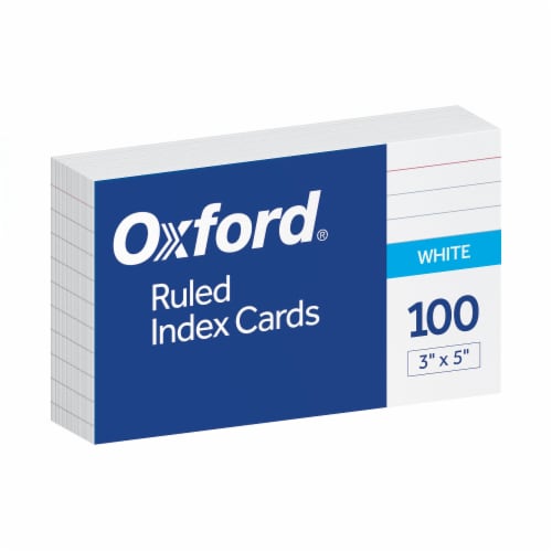 Oxford® Esselte Ruled Index Cards - White Perspective: front
