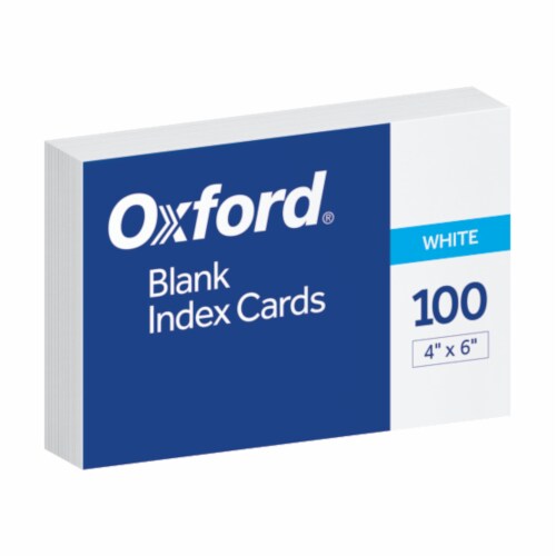 Oxford Index Cards, Ruled, 4x6 Inch - 100 cards