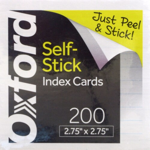 200 P Ruled White Details about   OXF61125 Oxford® Self-Stick Mini Index Cards 2.75" x 2.75" 