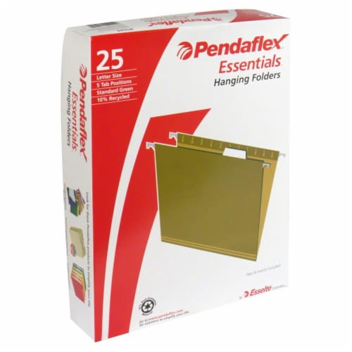 Pendaflex Essentials Letter Size Hanging 5-Tab File Folders Perspective: front