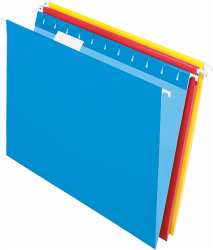 Pendaflex Essentials Letter Size 5-Tab Hanging File Folder - 20 Pack - Assorted Colors Perspective: front