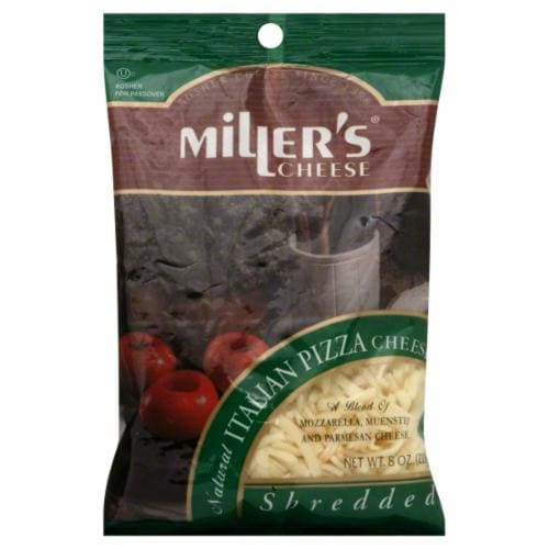 Miller's Italian Pizza Cheese Perspective: front