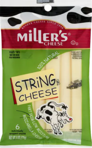 Miller's® Mozzarella String Cheese Perspective: front