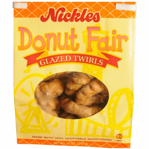 Nickles Donut Fair Glazed Twirls Perspective: front