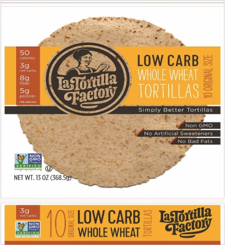 La Tortilla Factory Low Carb Whole Wheat Tortilla Factorys Perspective: front