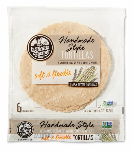 La Tortilla Factory Soft and Flexible Handmade Style Tortillas Perspective: front