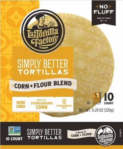 La Tortilla Factory® Simply Better Corn + Flour Blend Tortillas Perspective: front