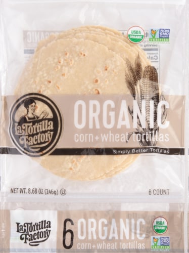 La Tortilla White Corn Organic Tortillas 6ct Perspective: front