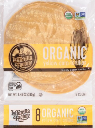 La Tortilla Yellow Corn Organic Tortillas 8ct Perspective: front