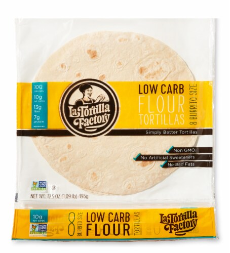 Low Carb Flour Burrito Tortillas Perspective: front