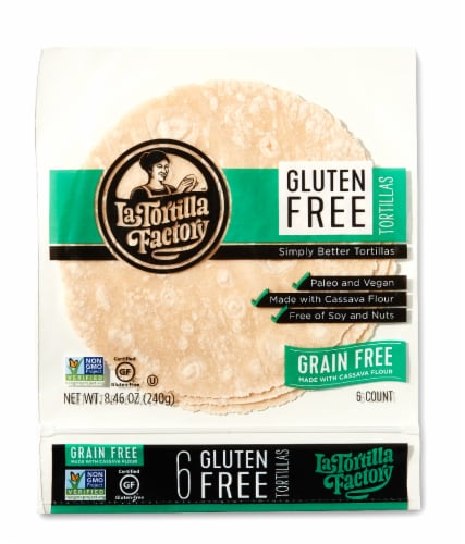 La Tortilla Factory Gluten Free Cassava Flour Tortillas Perspective: front