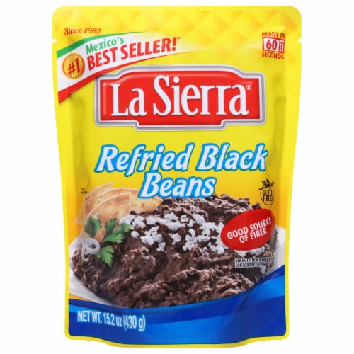 La Sierra Refried Black Beans Pouch Perspective: front